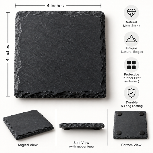 4x4 Personalized Slate Coaster